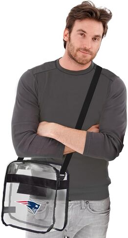 Littlearth Unisex-Adult NFL Detroit Lions 1 Clear Carryall Crossbody Bag, Clear, 12" x 12" x 6" in Saudi Arabia