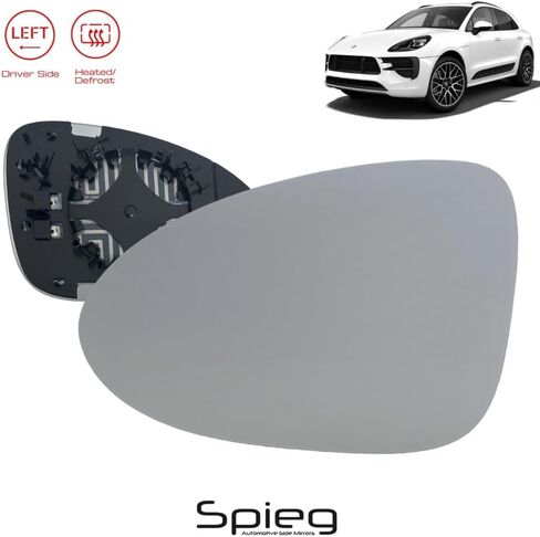 زجاج مرآة جانبية للركاب من Spieg لـ 2015-2023 Porsche Macan 95B مُسخن مع لوحة دعم يمين 95B857522J in Kuwait