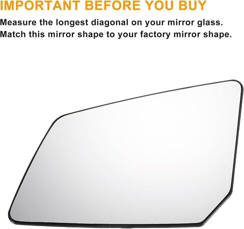 X AUTOHAUX Car Rearview Left Driver Side Mirror Glass Replacement W/Backing Plate Heated White Glass for GMC Acadia 2007-2016 for Saturn Outlook 2007-2010 for Chevrolet Traverse 2009-2016 in Saudi Arabia