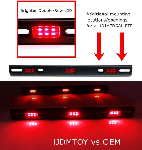 iJDMTOY OEM-Spec Red Lens LED Truck Tailgate Rear ID Lamp Lightbar Compatible With 2017-up Ford F250 F350 F450, Also Other Trucks in Saudi Arabia