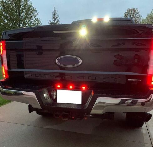 iJDMTOY OEM-Spec Red Lens LED Truck Tailgate Rear ID Lamp Lightbar Compatible With 2017-up Ford F250 F350 F450, Also Other Trucks in Saudi Arabia