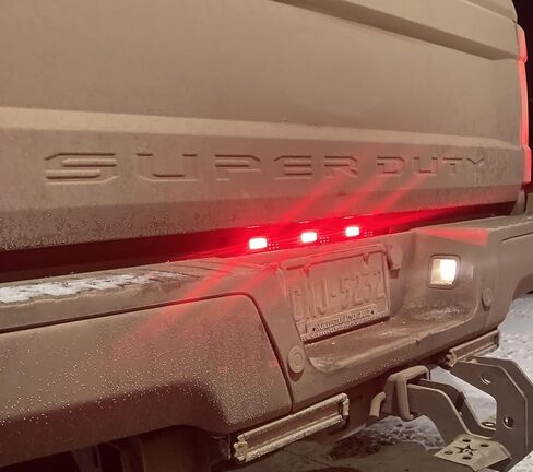 iJDMTOY OEM-Spec Red Lens LED Truck Tailgate Rear ID Lamp Lightbar Compatible With 2017-up Ford F250 F350 F450, Also Other Trucks in Saudi Arabia