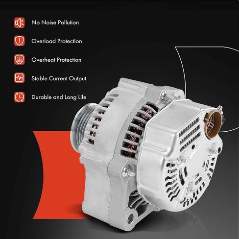 مولد كهربائي ممتاز متوافق مع Acura Integra 1990-1991، 12V 65A 4-Groove Pulley عكس اتجاه عقارب الساعة، استبدال # 31100PR4A01، 31100PR4A01RM in Saudi Arabia