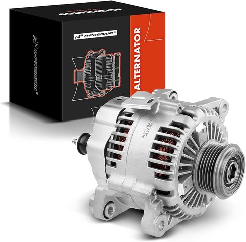 A-Premium Alternator Compatible with Hyundai Sonata & Kia Magentis 06-08, Optima 06-09, Rondo 07-09, L4 2.4L, with 2-Pin Plug, 110A 12V CW 6-Groove Clutch Pulley, Replace# 02131-9130, 37300-25301 in Saudi Arabia