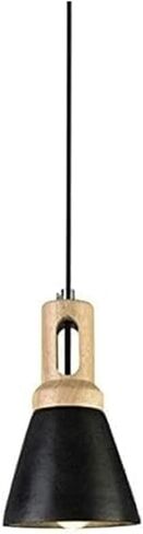 Modern Industrial Pendant Light, 5.3" Concrete & Wood Shade Hanging Lamp, E27/E26 Retro Ceiling Light Fixture for Kitchen Island, Bar, Dining Room, Cafe, and Loft Decor(Green) in Kuwait