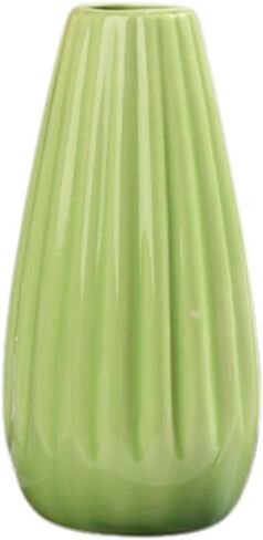 Ceramic Simple Vase for Flowers Plants,Mini Vase for Home Living Room Desk (Yellow 001) in Saudi Arabia