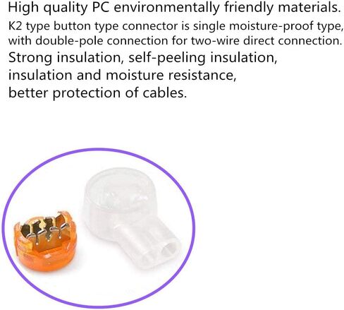Wire Connectors Assortment Kit,SINCODA 220 PCS Waterproof Telephone Line Connector, Data Phone Wire Butt Splice Ports K1/K2/K3/K4/K5 Crimp Terminal Connectors Assortment Kit in Kuwait