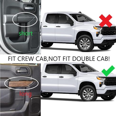 غطاء لوحة مفاتيح رفع النافذة من ألياف الكربون لسيارة 2019-2025 Chevy Silverado 1500/GMC Sierra 1500 لـ 2020-2025 Sierra/Silverado 2500 3500 HD (4 أبواب (كابينة الطاقم)) in Saudi Arabia