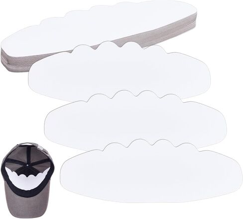 FINGERINSPIRE 50 Pcs Baseball Caps Inserts Shapers 3.8x10.5inch White Baseball Caps Inserts Universal Cap Inner Liner Cardboard Hat Support Brim Holder for Fitted Ball Sports Cap Insert in Saudi Arabia