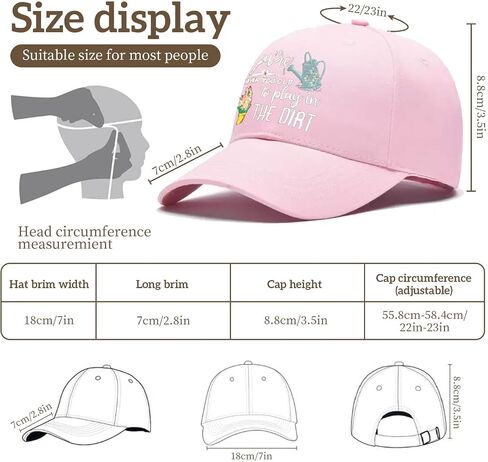 Embroidered Gardening Hats for Women Men, Adjustable Cotton Breathable Baseball Cap in Saudi Arabia