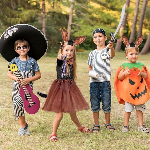 4 Pieces Halloween Horse Costume Horse Set Ears Headband Bow Tie and Tail Tutu for Women Christmas Carnival Cosplay Party Animal Suit in Saudi Arabia