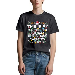 Christmas Shirts for Men Ugly Christmas Sweaters T-Shirt Xmas Holiday Tee Tops in Saudi Arabia