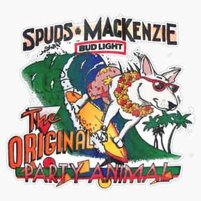 MAGNET Spuds Mackenzie (80'S Throwback) Vinyl Waterproof Magnetic Sticker Vinyl Waterproof Magnet Decal Car 5" in Kuwait