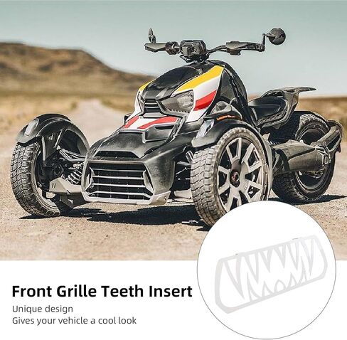 أسنان الشبكة الأمامية مصنوعة من الألومنيوم المقاوم للصدأ وخفيفة الوزن لـ Ryker 600 900 Sport All (أسود) in Saudi Arabia