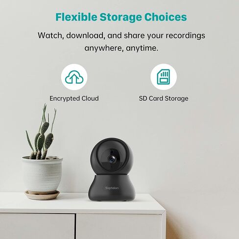 Septekon 4 Pack Camera Indoor Pan/Tilt Security Camera لشاشة Baby Monitor ، كاميرا PET 2K 3MP مع رؤية ليلية ، اكتشاف الحركة ، تخزين سحابة ، متوافق مع Alexa ، White in Kuwait