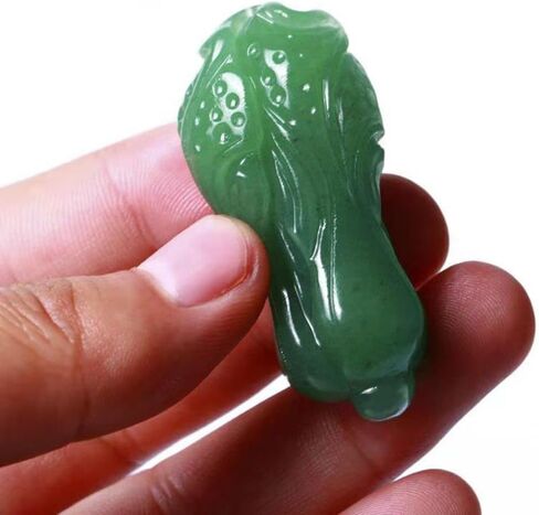 Natural Dongling Jade Cabbage Pendant Necklace (with Lanyard) for Women Yoga Genuine in Saudi Arabia