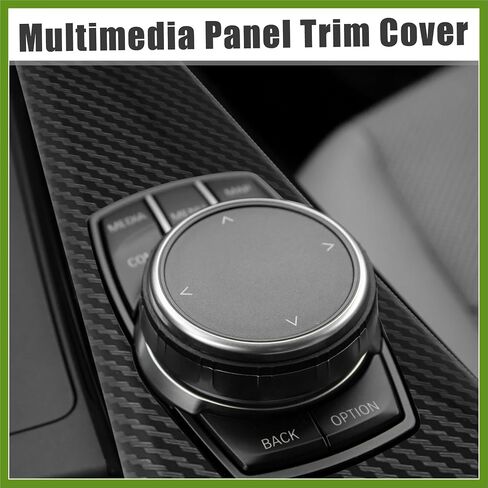 Interior Multimedia Panel Frame Trim Cover ABS Car Sticker Decal Accessories for BMW 325i 2012-2013 for BMW 328i 2012-2016 Carbon Fiber Pattern Vehicle Components in Saudi Arabia