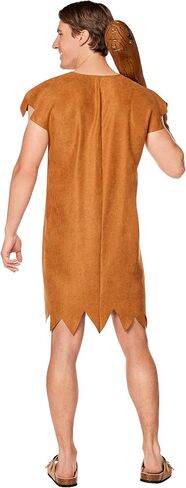 Spirit Halloween The Flintstones Adult Barney Rubble Costume | Officially licensed | Pullover style | Caveman costume in Saudi Arabia
