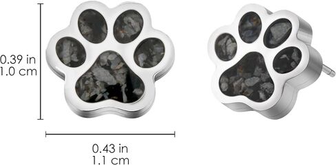 Lauren-Spencer Turquoise Dog Paw Earrings for Women Cute Small Paw Print Stud Earrings Stainless Steel Turquoise Gemstone Dog Jewelry for Women Girls Cat Dog Mom Earrings Animal Jewelry in Saudi Arabia