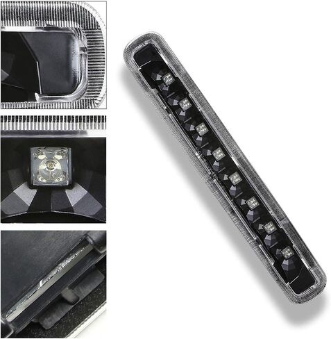 Full LED 3rd Third Brake Light High Mount Stop Light Compatible with Ford Mustang 05-09,Chrome Housing/Clear Lens in Saudi Arabia