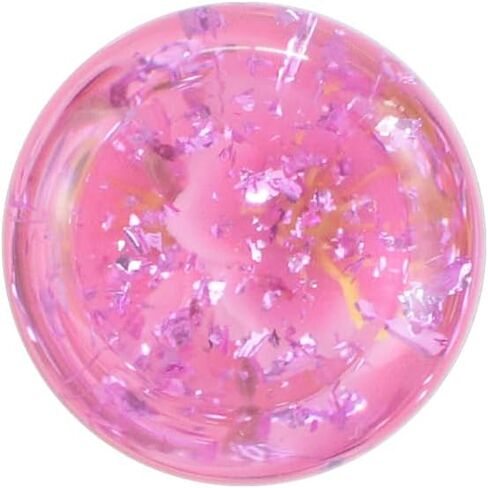 Universal JDM Clear Crystal All Pink Glitter Real Sakura Flower Manual Gear Stick Shift Knob Shifter Lever Head 10cm in Saudi Arabia