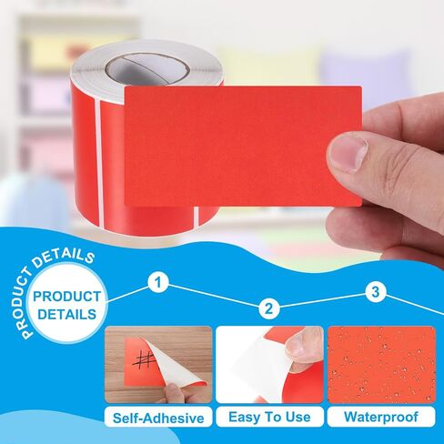 PATIKIL Rectangular Color Coding Labels 2 x 1 Inch, 500 Pcs Rectangle Colored Labels Sticker Moving Stickers Label Tags for Inventory Office Home Packing Box, Pink in Saudi Arabia