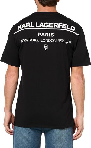 KARL LAGERFELD Men's Short Sleeve Karl Logo Crewneck Regular Fit T-Shirt in Saudi Arabia