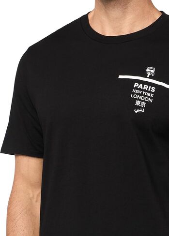 KARL LAGERFELD Men's Short Sleeve Karl Logo Crewneck Regular Fit T-Shirt in Saudi Arabia