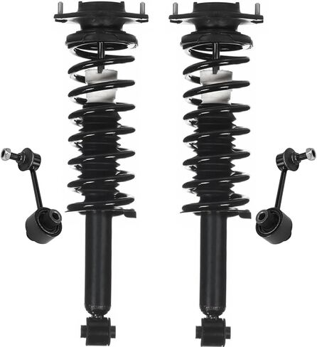 Detroit Axle - 4pc Rear Struts Sway Bars for 2010 2011 2012 Subaru Outback, 2 Struts with Coil Springs 2 Sway Bars Replacement Suspension Kit in Saudi Arabia