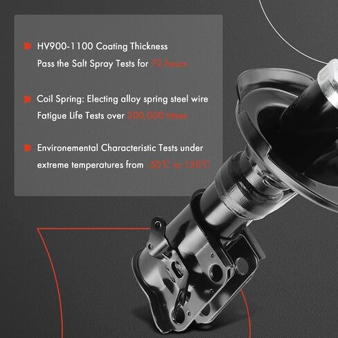 A-Premium Front Pair [2] Strut Assembly Compatible with Honda Civic 2002 2003 2004 2005, Driver and Passenger Side in Saudi Arabia
