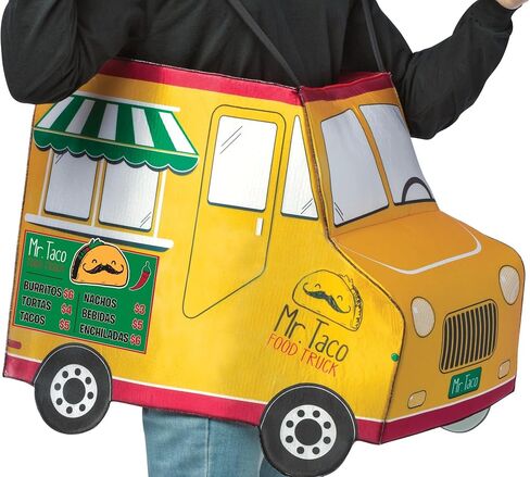 Rasta Imposta Mr. Taco Food Truck Halloween Costume with Hat, Men's Adult One Size, Multicolor in Saudi Arabia