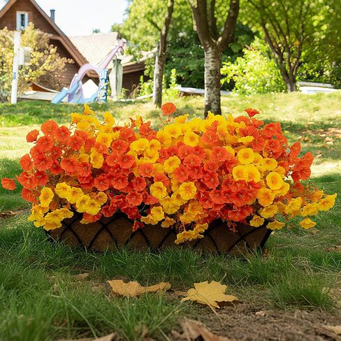 Artificial Flowers for Outdoors Spring Summer Decoration, 16 Bundles Fake Silk Realistic Morning Glory UV Resistant Faux Plastic Plants for Planter Front Door Porch Patio Yard (Fuchsia) in Saudi Arabia