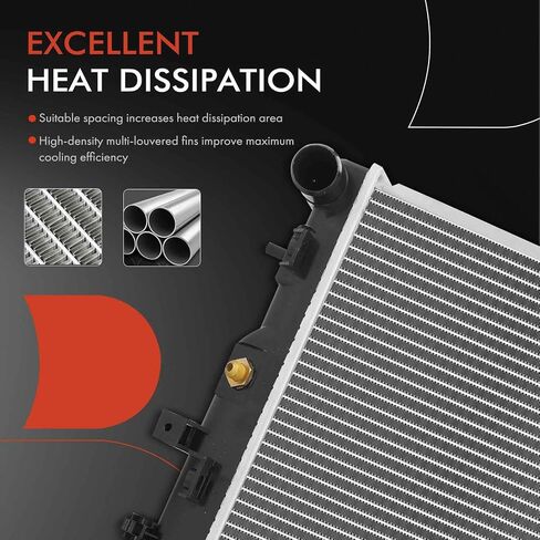 A-Premium Engine Coolant Radiator Assembly Compatible with Subaru Impreza, 2002 2003 2004 2005 2006 2007, Automatic/Manual Transmission, Replace# 45111FE000, 45111FE050 in Saudi Arabia