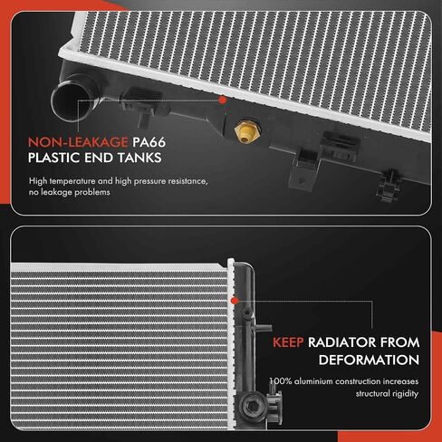 A-Premium Engine Coolant Radiator Assembly Compatible with Subaru Impreza, 2002 2003 2004 2005 2006 2007, Automatic/Manual Transmission, Replace# 45111FE000, 45111FE050 in Saudi Arabia