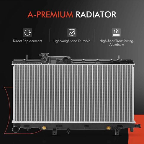 A-Premium Engine Coolant Radiator Assembly Compatible with Subaru Impreza, 2002 2003 2004 2005 2006 2007, Automatic/Manual Transmission, Replace# 45111FE000, 45111FE050 in Saudi Arabia