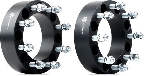 VLAOSCHI Black Forged 8x6.5 to 8x180 Wheel Adapters 1.5 Inch with 14x1.5 Studs Compatible with Chevy G-M-C 8 Lug for 1999-2010 Silverado Sierra 2500 3500 HD | 2014-2022 R-A-M 2500 3500 - Pack of 2 in Saudi Arabia