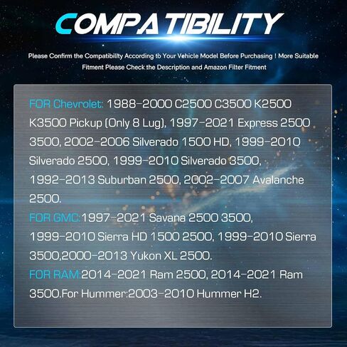 فواصل عجلات 8 × 6.5 إلى 8 × 170 2 بوصة 126.15 مم تتحمل لـ 1999-2010 سيلفرادو سييرا 2500 3500، 2014-2021 رام 2500 3500، 14 × 1.5 مسامير 8 محولات عجلات العروة، سمك 50.8 مم 8 × 165.1 مم إلى 8x170 ملم، مجموعة من 4 in Saudi Arabia