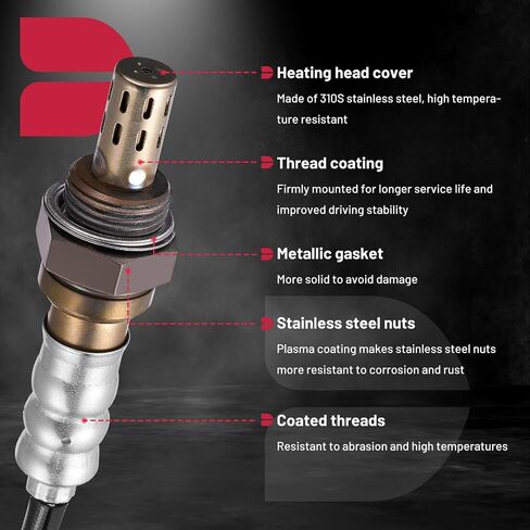 BDFHYK Oxygen Sensor Upstream O2 Sensor, Compatible with Hyundai Santa Fe 2003-2006, Sonata 2002-2005, Tiburon 2003-2008, Tucson 2005-2009, Compatible with Kia Magentis 2002-2006, 234-4191 1PCS in Saudi Arabia