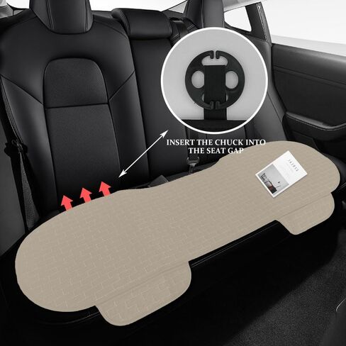غطاء مقعد السيارة الخلفي من الكتان، وسادة المقعد الخلفي، واقيات المقعد الخلفي الطويلة المضادة للانزلاق مع جيب للتخزين، غطاء وسادة خلفي مريح ومسامي يناسب معظم سيارات الدفع الرباعي (أسود) in Kuwait