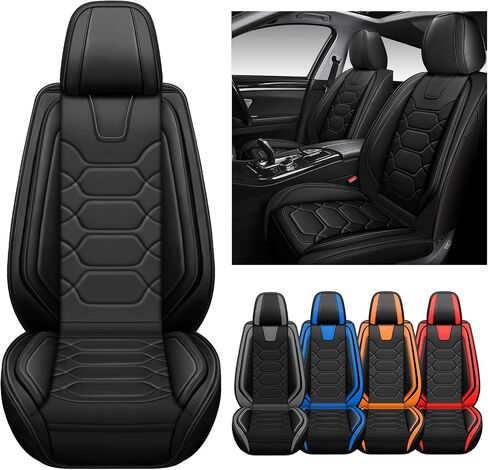 Car Seat Covers Full Set for Chrysler 300 2005-2023,Durable Waterproof Luxury Universal,Easy to Install Napa Leather Cover Set for Cars,Front Seats,Black Red in Saudi Arabia