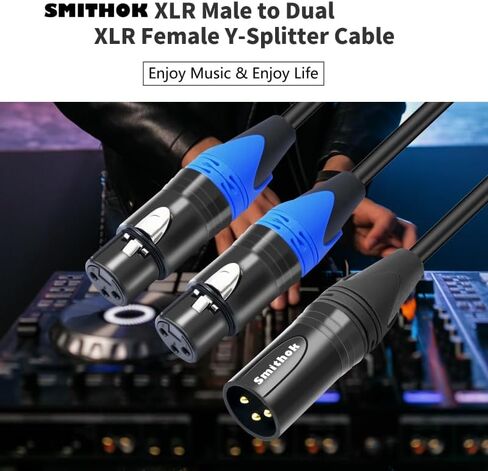2 حزمة من كابل 1/4 بوصة إلى XLR، مجدول من النايلون عالي التحمل، قابس مطلي بالذهب، كابل توصيل أنثى TRS متوازن 1/4 بوصة إلى XLR، كابل ميكروفون أنثى ربع بوصة 6.35 مم إلى 3 سنون XLR، لمكبر الصوت، خلاط - 6.6 قدم in Kuwait