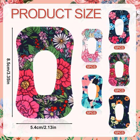 25pcs Adhesive Patches for Dexcom G6, Spring Flower Print Waterproof Overpatches Covers Breathable CGM Sensor Patches Tape Stickers Compatible with Dexcom G6 (5 Styles) in Saudi Arabia
