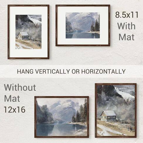 8x10 inch Picture Frame, Solid Distressed Wood Photo Frame with HD Tempered Glass, Rustic Retro Picture Frame with 5x7 Removable Mat, Wall or Tabletop Display - Vintage Black, 1 Pack in Kuwait
