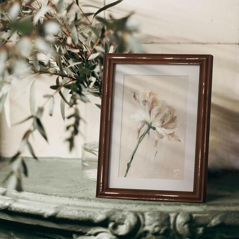 8x10 inch Picture Frame, Solid Distressed Wood Photo Frame with HD Tempered Glass, Rustic Retro Picture Frame with 5x7 Removable Mat, Wall or Tabletop Display - Vintage Black, 1 Pack in Kuwait