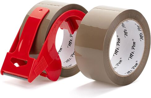 Mr. Pen- Packing Tapes, 2" Wide, 60 Yard, 6 Pack with 1 Dispenser Gun, 2.5 mil, Heavy Duty Packing Tape with Dispenser, Packaging Tape, Clear Packing Tape Gun for Packing Boxes, Moving Tape in Saudi Arabia