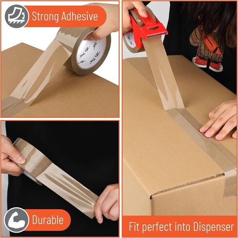 Mr. Pen- Packing Tapes, 2" Wide, 60 Yard, 6 Pack with 1 Dispenser Gun, 2.5 mil, Heavy Duty Packing Tape with Dispenser, Packaging Tape, Clear Packing Tape Gun for Packing Boxes, Moving Tape in Saudi Arabia