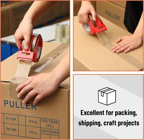 Mr. Pen- Packing Tapes, 2" Wide, 60 Yard, 6 Pack with 1 Dispenser Gun, 2.5 mil, Heavy Duty Packing Tape with Dispenser, Packaging Tape, Clear Packing Tape Gun for Packing Boxes, Moving Tape in Saudi Arabia