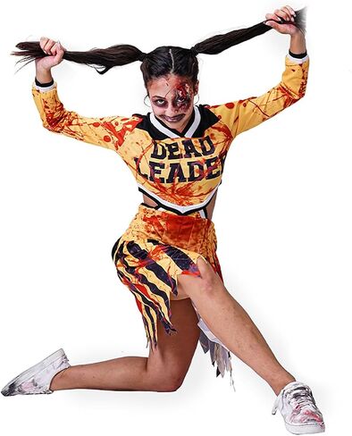 Adult Bloody Zombie Cheerleader Costume for Women and Zombie Football Player Costume for Men in Saudi Arabia