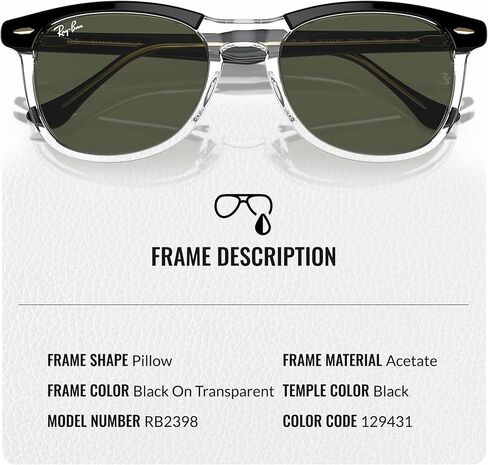 نظارات شمسية راي بان RB2398 EAGLEEYE مربعة الشكل للرجال والنساء مع مجموعة نظارات RAYBAN الرسمية in Saudi Arabia