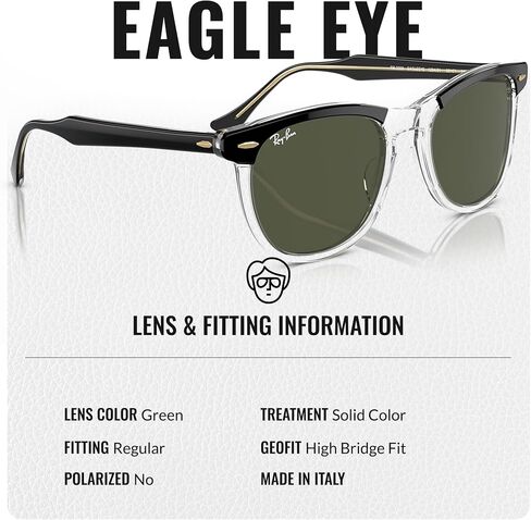 نظارات شمسية راي بان RB2398 EAGLEEYE مربعة الشكل للرجال والنساء مع مجموعة نظارات RAYBAN الرسمية in Saudi Arabia